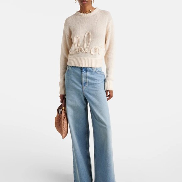Chloé Logo alpaca and silk sweater - Picture 1 of 16